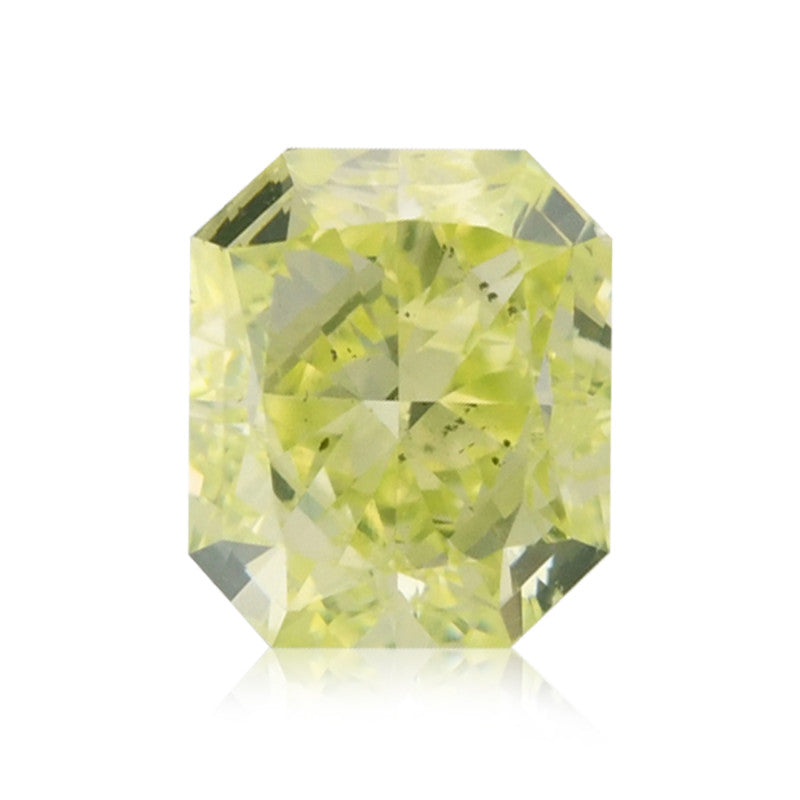 1.01 Carat Fancy Green - Yellow Radiant Diamond SI2 GIA