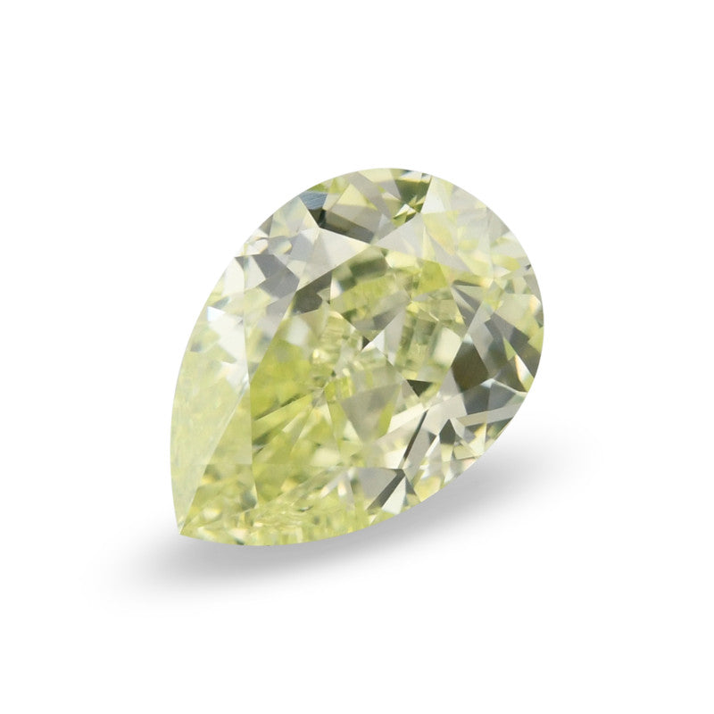 0.55 Carat Fancy Green - Yellow Pear Diamond VS1 GIA