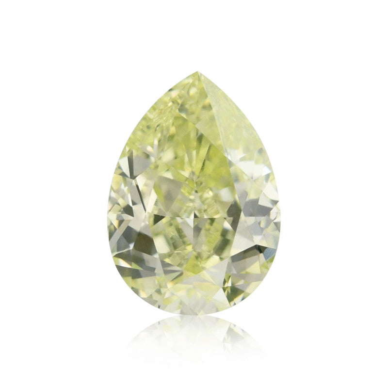 0.55 Carat Fancy Green - Yellow Pear Diamond VS1 GIA