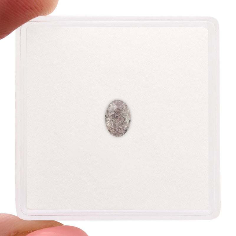 0.31 Carat Fancy Light Pink Oval Diamond VS2 GIA