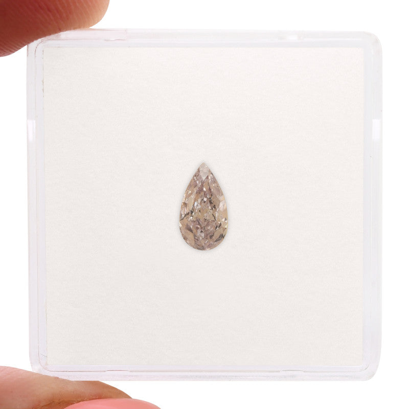 0.46 Carat Fancy Light Pink Pear Diamond VS2 GIA