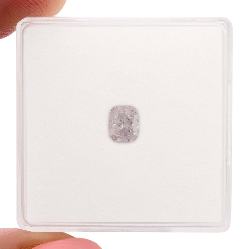 0.50 Carat Fancy Light Purple Cushion Diamond VS2 GIA