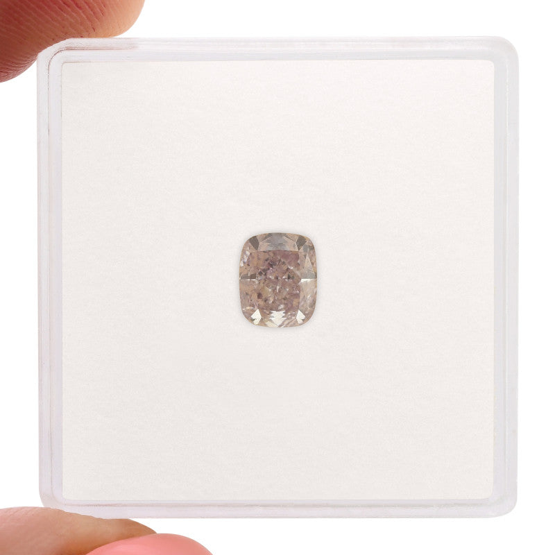 0.71 Carat Fancy Purple Cushion Diamond SI2 GIA