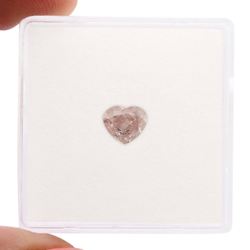 0.74 Carat Fancy Pink Heart Diamond VS2 GIA