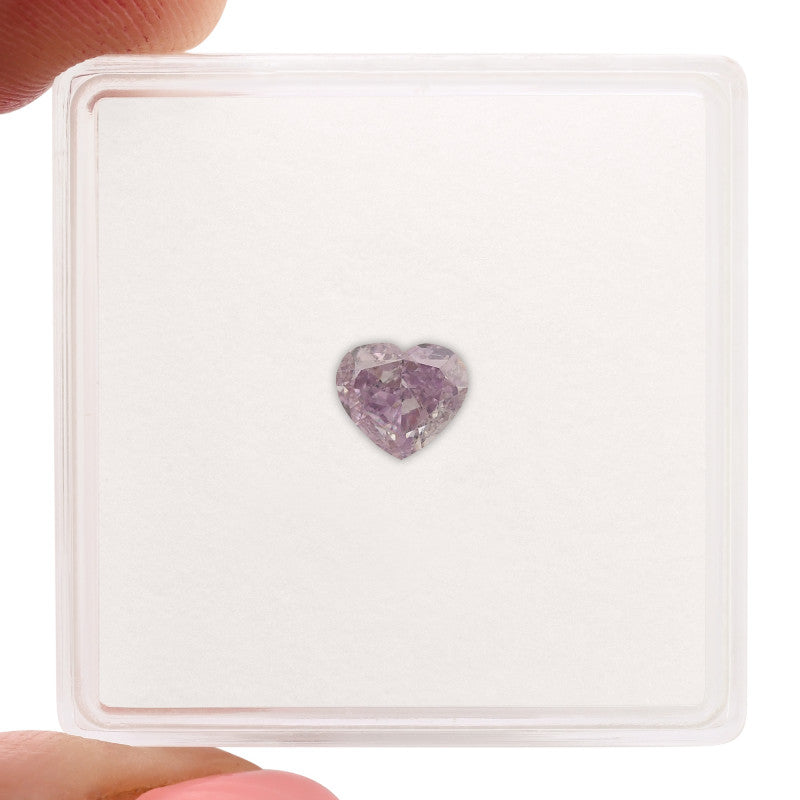 0.51 Carat Fancy Pink-Purple Heart Diamond SI2 GIA