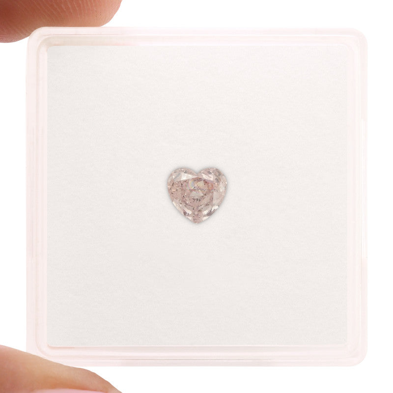 0.40 Carat Fancy Light Pink Heart Diamond SI2 GIA
