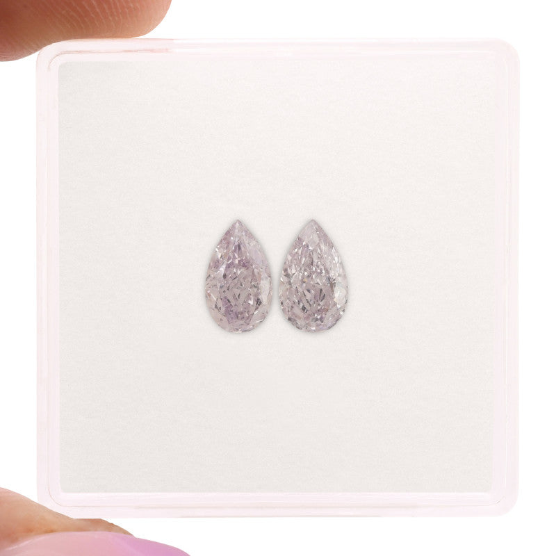 0.51 Carat Fancy Light Purple Pear Diamond VS1 GIA