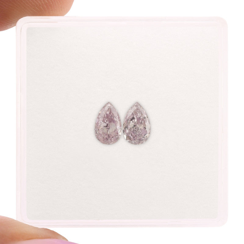 0.36 Carat Fancy Purple-Pink Pear Diamond VS2 GIA