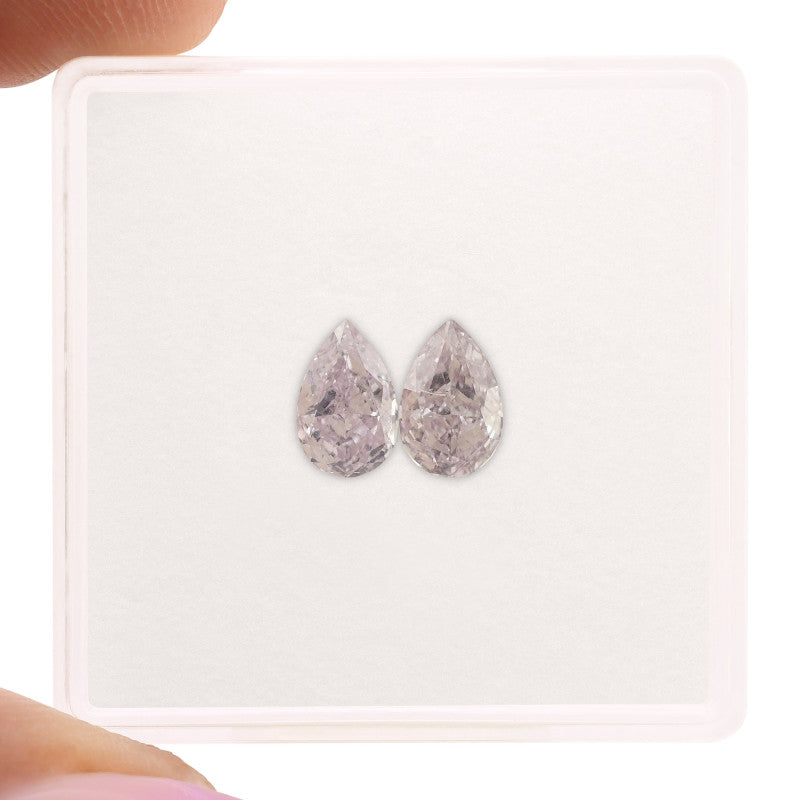 0.50 Carat Fancy Light Purple Pear Diamond SI1 GIA