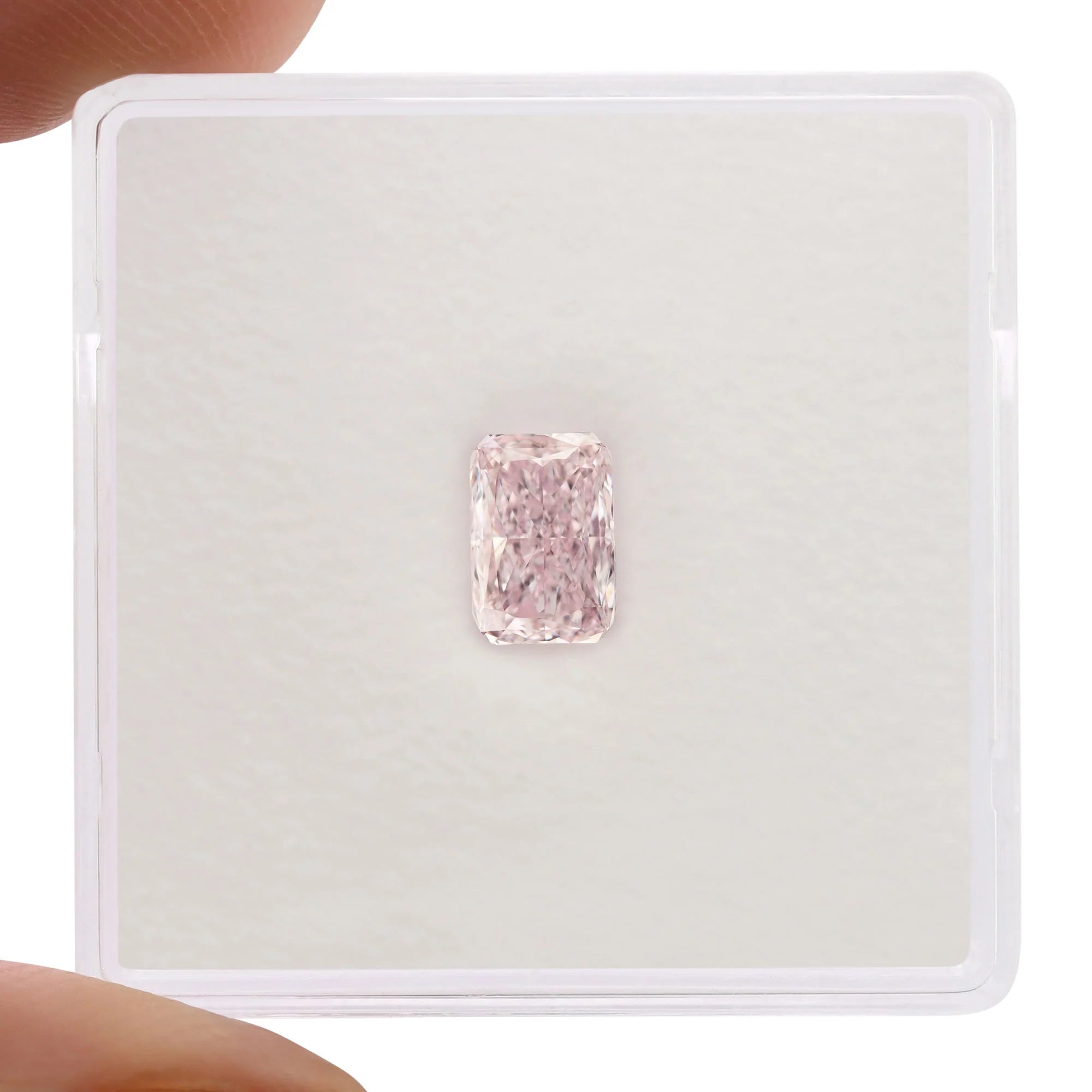 0.75 Carat Fancy Pink Radiant Diamond VVS1 GIA