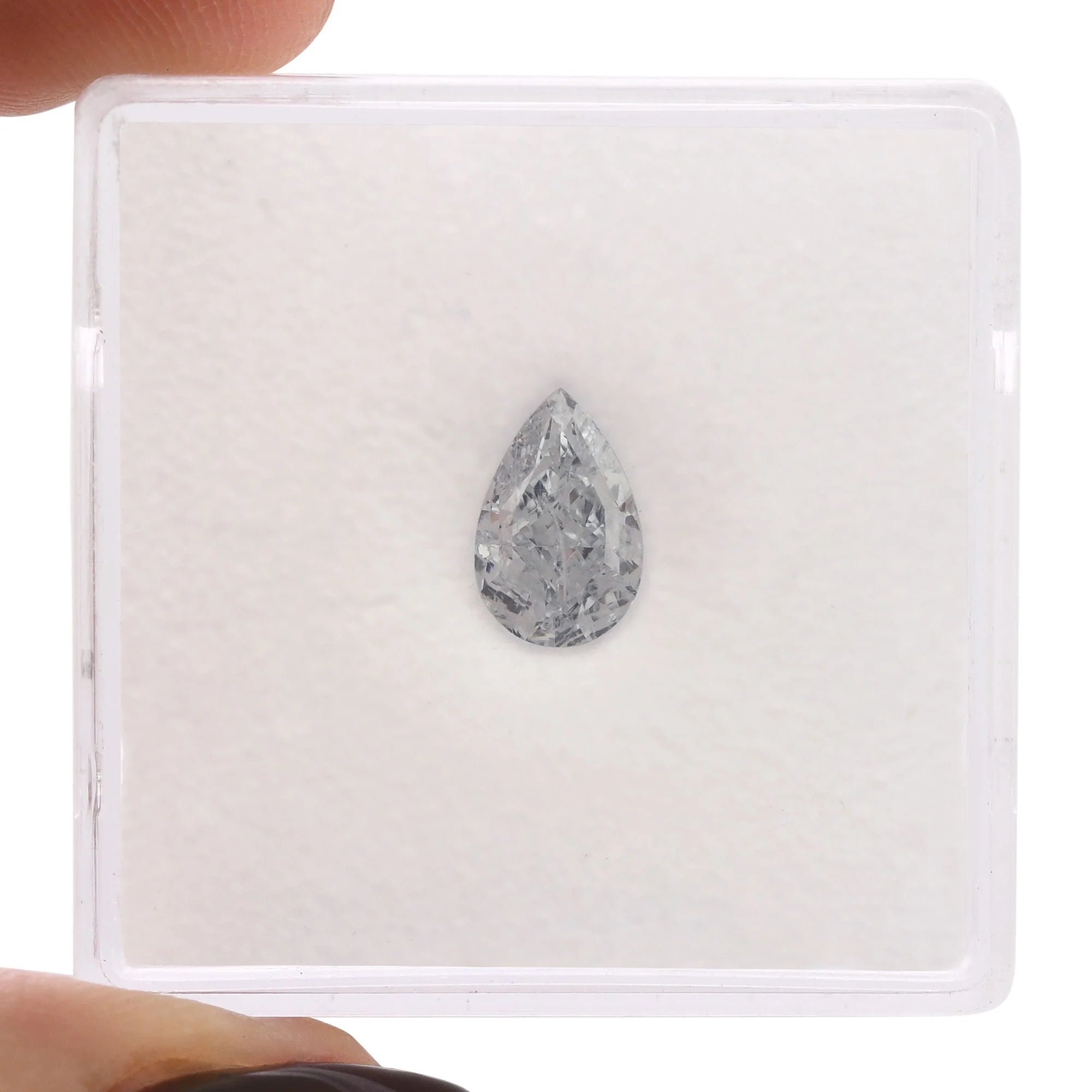 1.01 Carat Fancy Light Blue Pear Diamond SI1 GIA