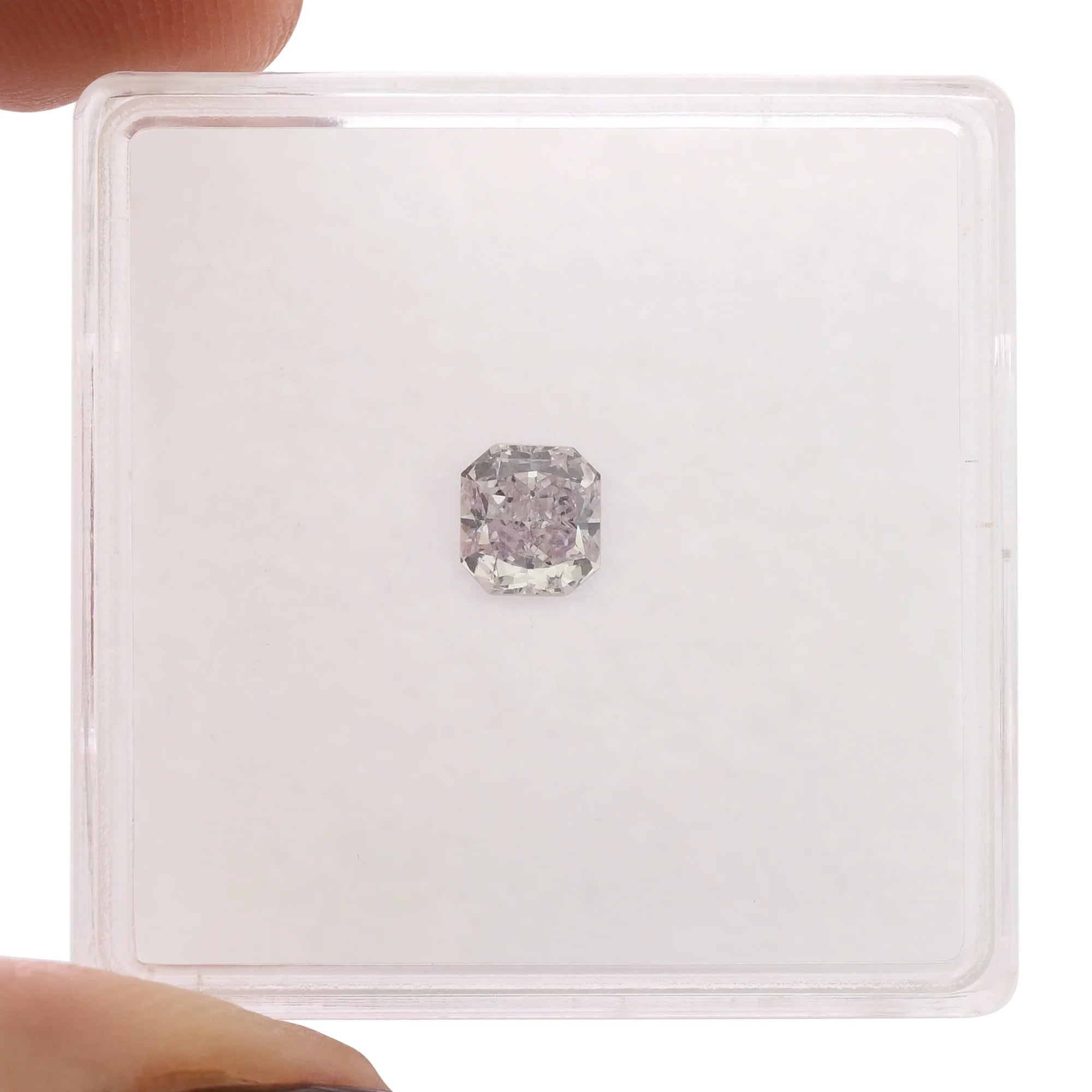 0.41 Carat Fancy Light Pink Radiant Diamond VS1 GIA