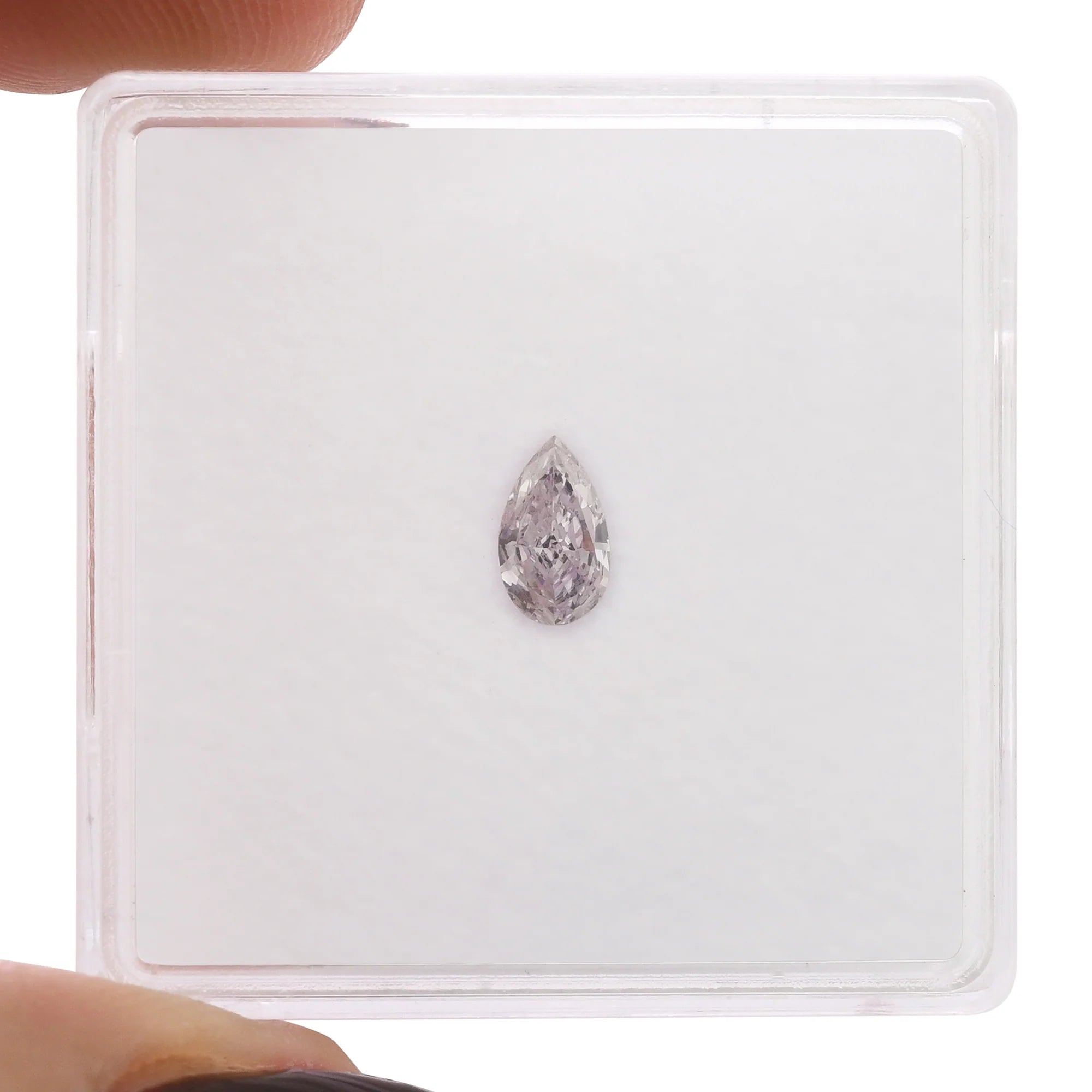 0.25 Carat Fancy Light Purple Pear Diamond SI1 GIA