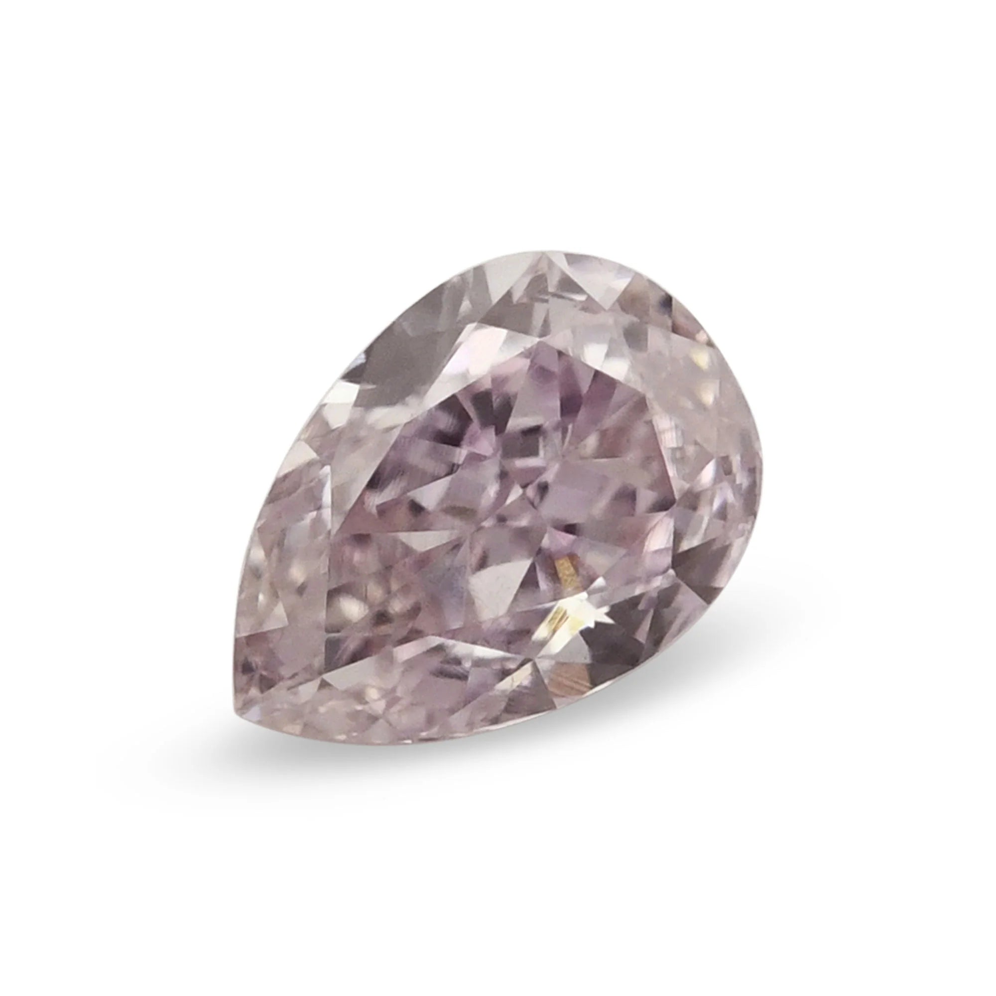0.21 Carat Fancy Pink-Purple Pear Diamond VS1 GIA