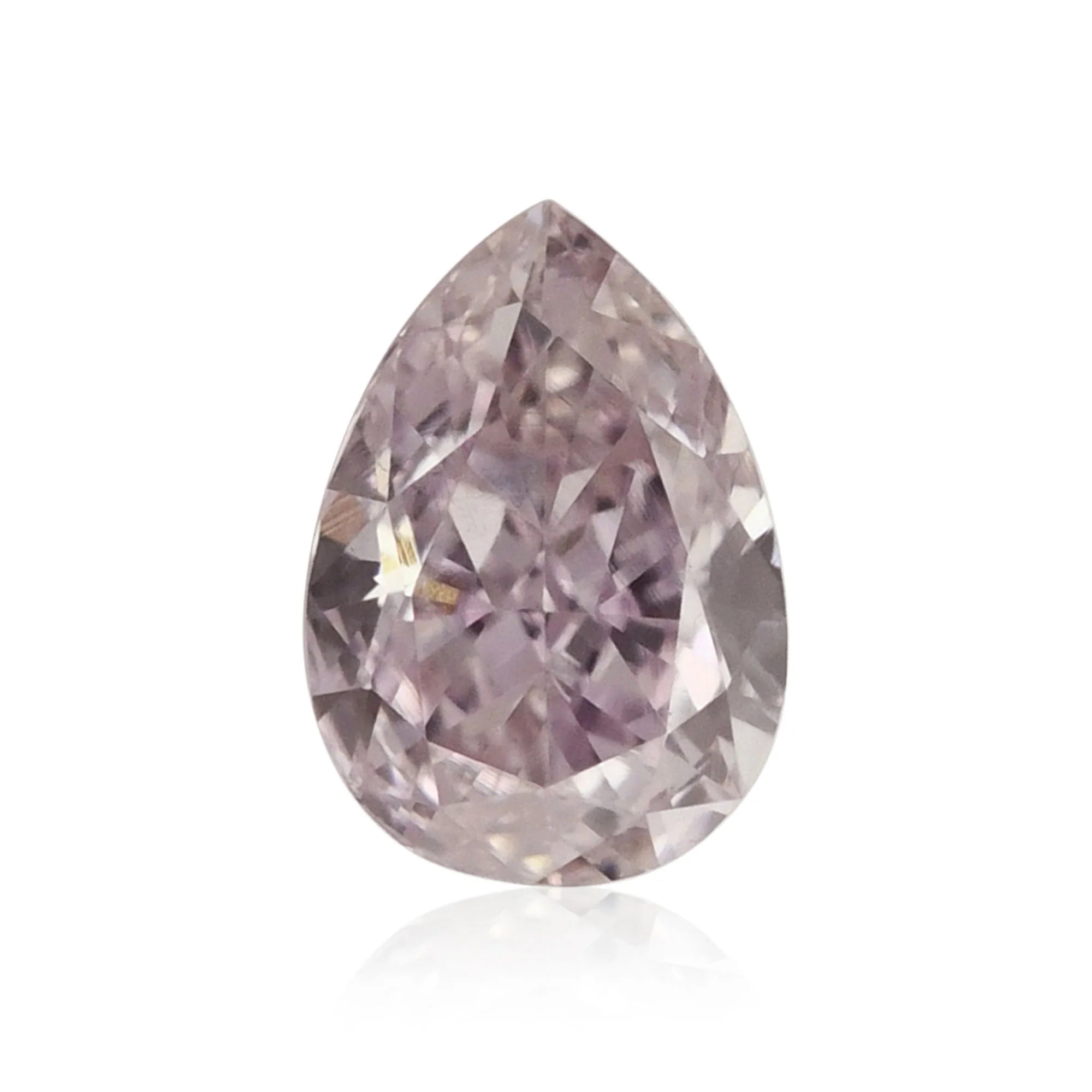 0.21 Carat Fancy Pink-Purple Pear Diamond VS1 GIA