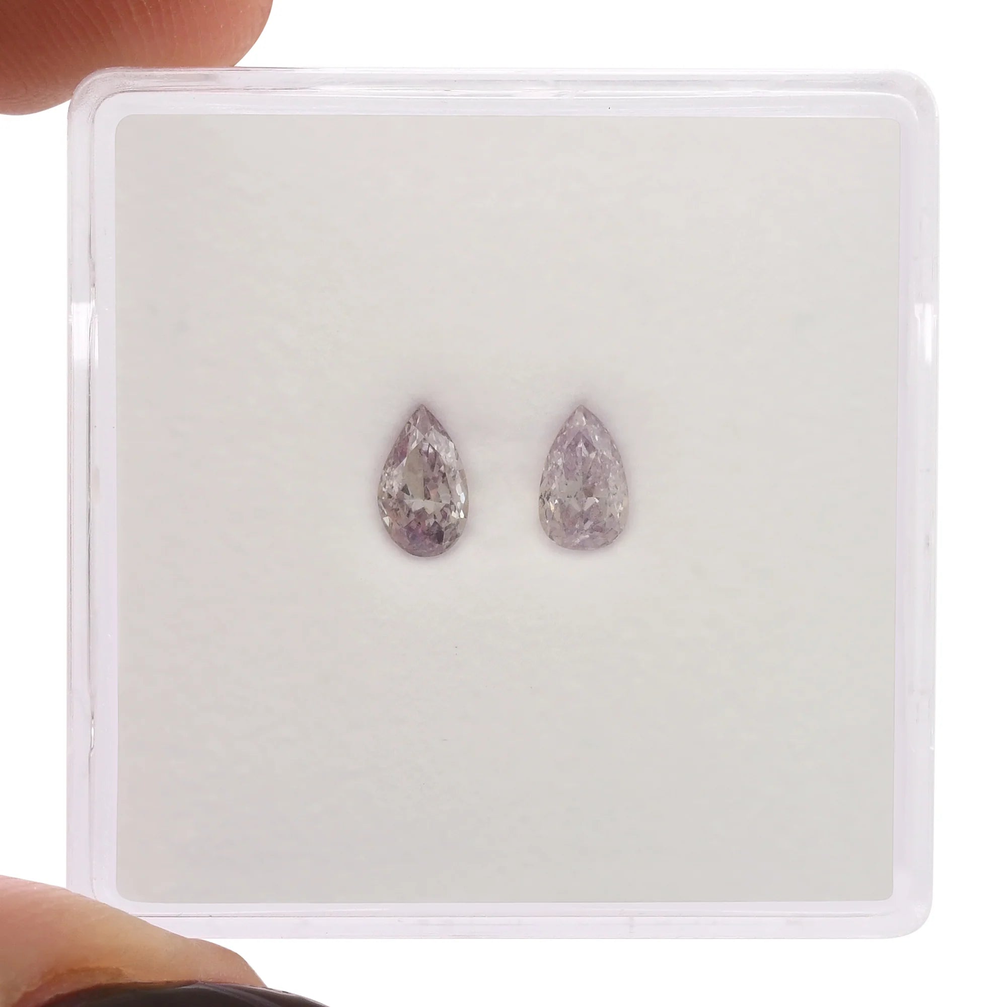 0.18 Carat Fancy Pink-Purple Pear Diamond SI1 GIA