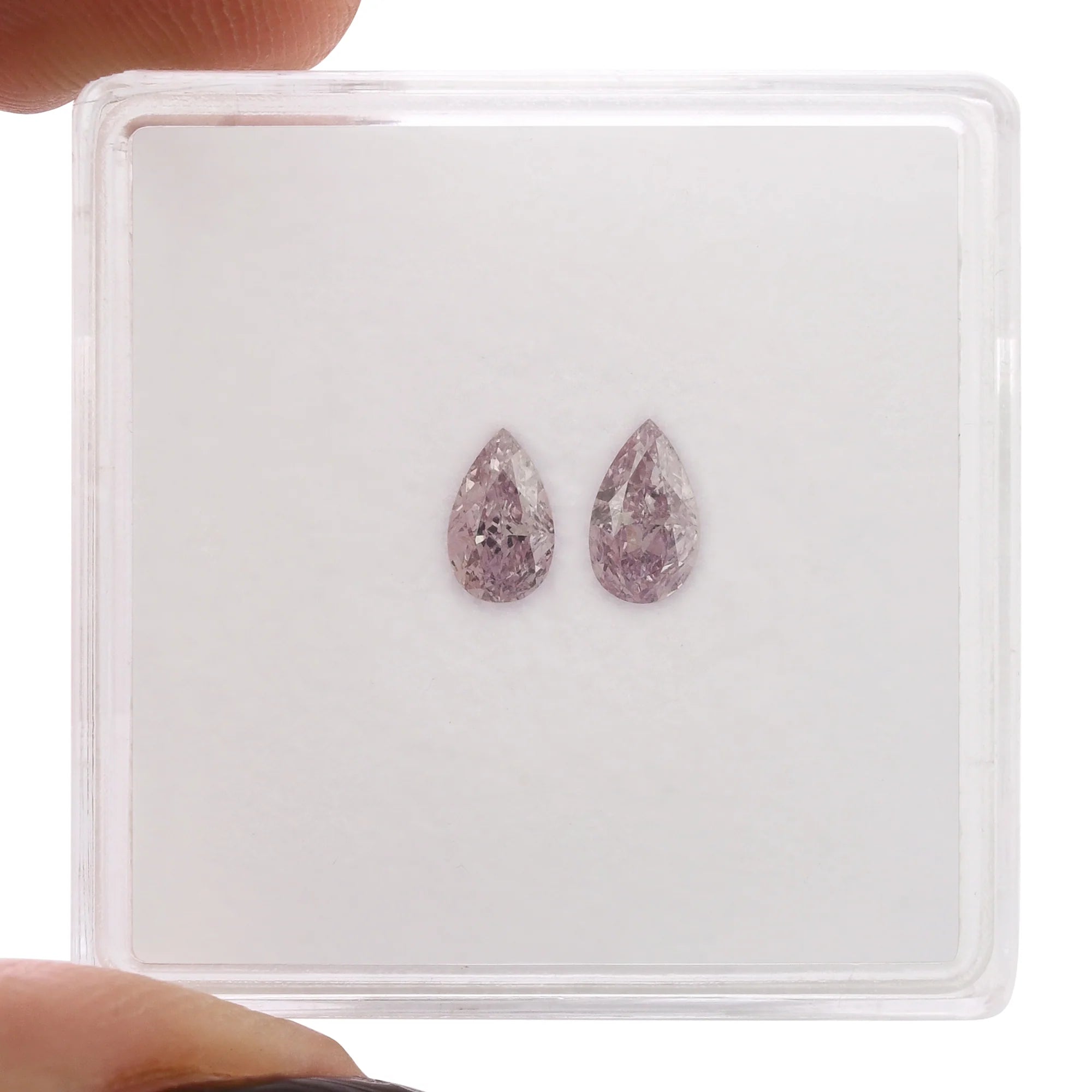 0.26 Carat Fancy Purple-Pink Pear Diamond SI1 GIA