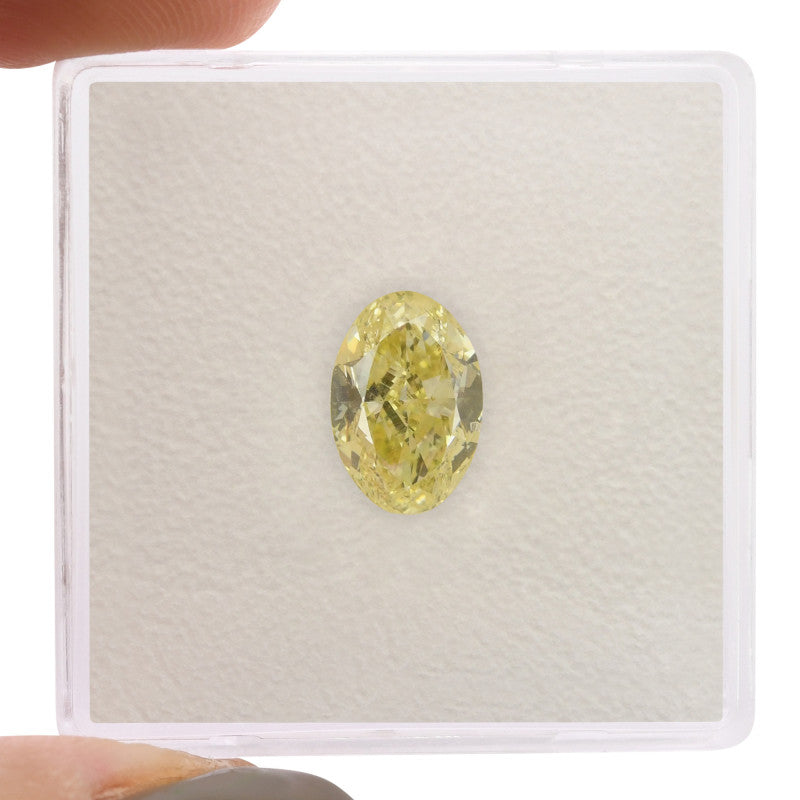 1.46 Carat Fancy Yellow Oval Diamond VS2 GIA