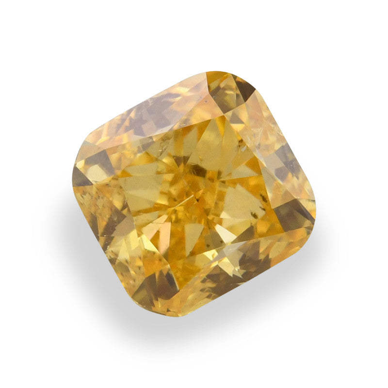 0.46 Carat Fancy Intense Yellow-Orange Radiant Diamond SI2 GIA