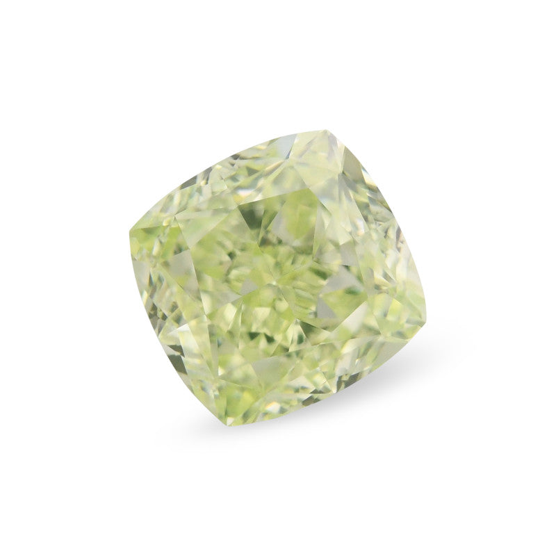 1.08 Carat Fancy Yellow - Green Cushion Diamond VS1 GIA
