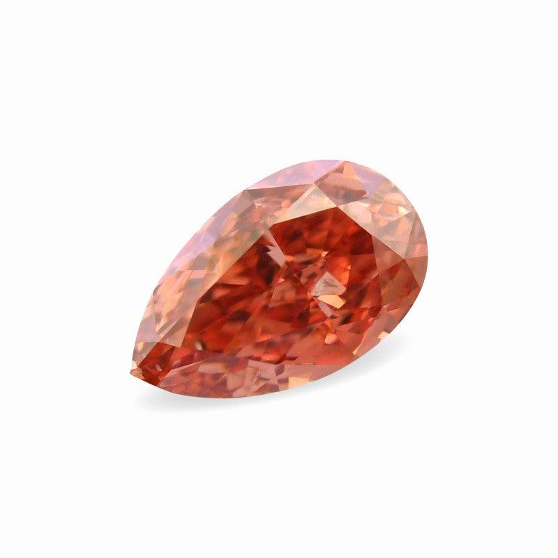 0.28 carat Fancy Deep Orangy Pink 100% Natural Diamond Pear Shape GIA Certified