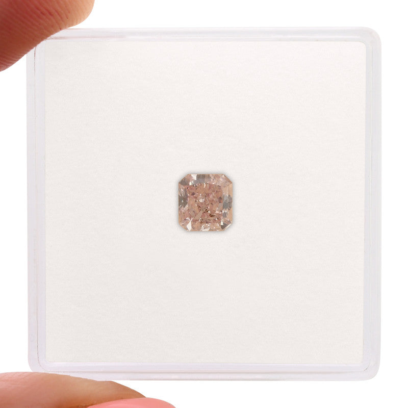 0.50 Carat Fancy Pink Square Radiant Diamond VS2 GIA
