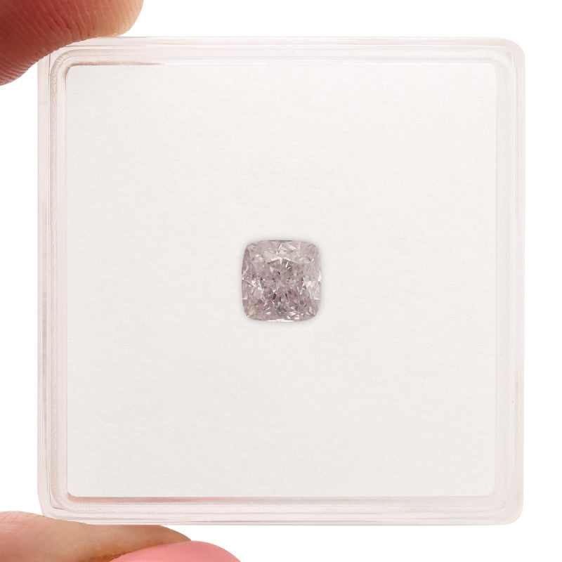 0.58 Carat Fancy Light Pink Cushion Diamond SI1 GIA