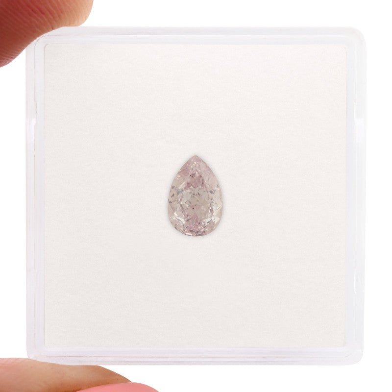 0.70 Carat Fancy Light Pink Pear Diamond SI2 GIA