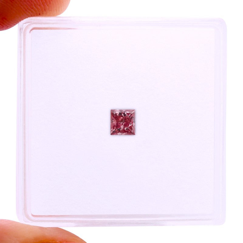 0.20 carat Fancy vivid Pink DIamond Princess Cut 100% Natural GIA Certified