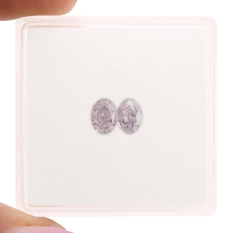 0.30 Carat Fancy Light Purple Oval Diamond VS1 GIA