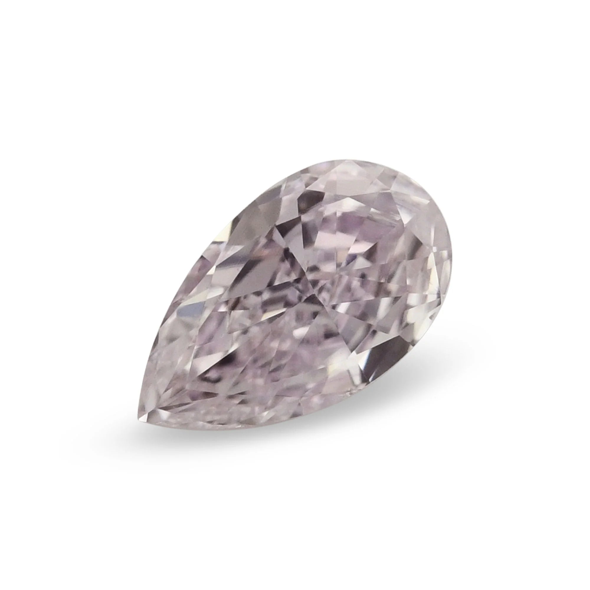 0.25 Carat Fancy Light Purple Pink Pear Shape Diamond GIA Certified