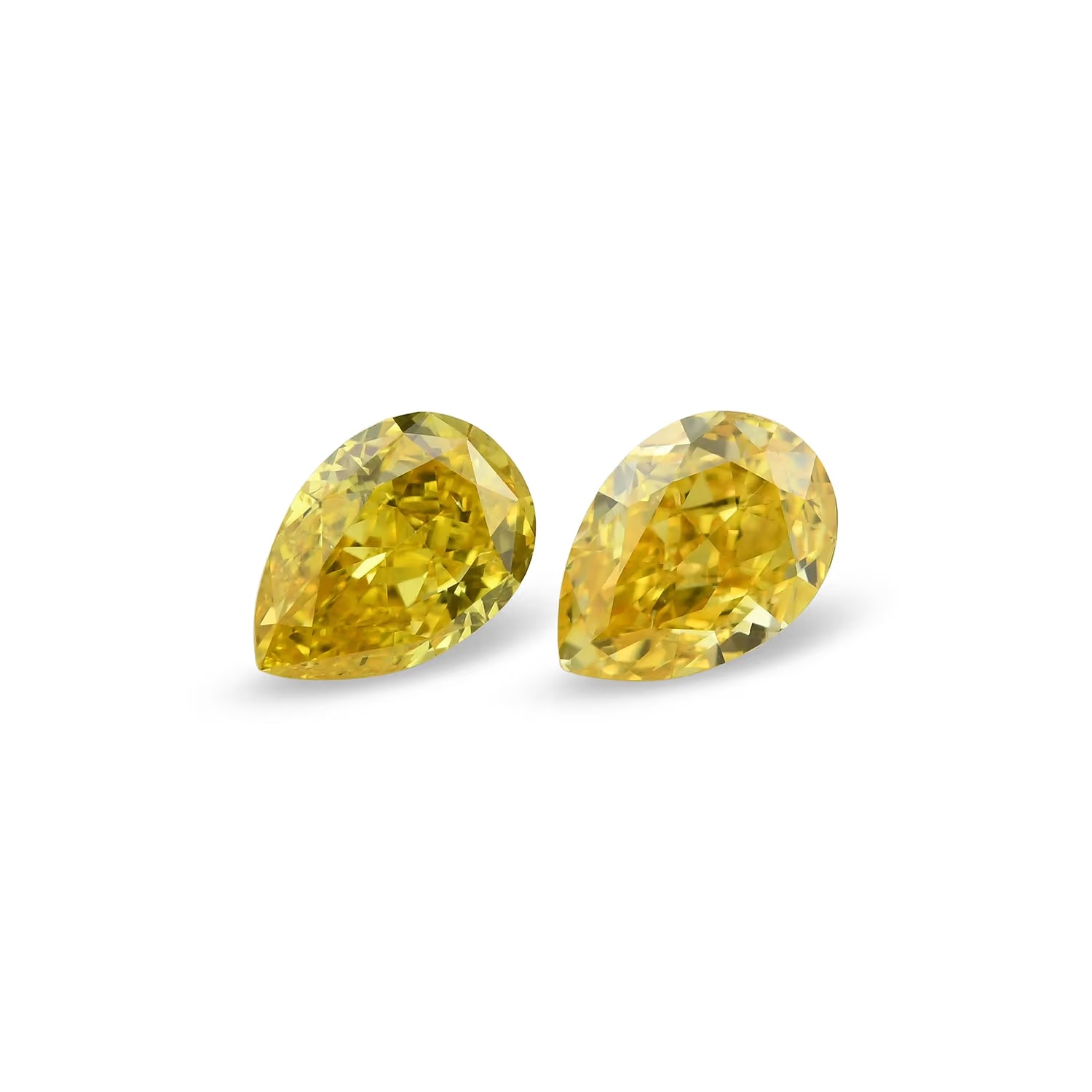 0.33 Carat Fancy Vivid Yellow Pear Diamond SI1 GIA